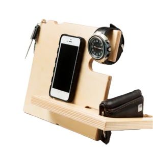 Wooden bedside organizer